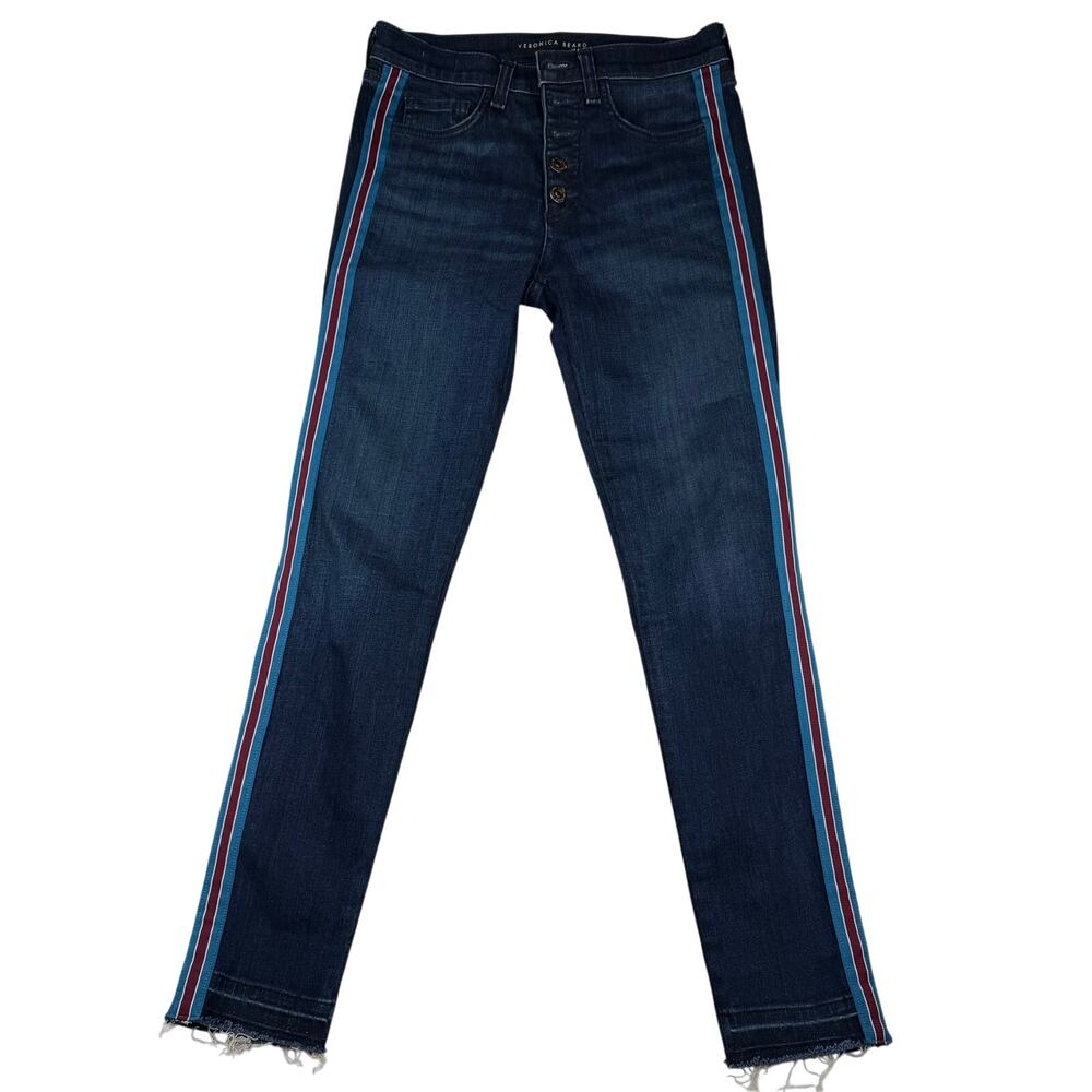 Veronica Beard Debbie Jeans Size 25 Midnight Tux w/ Fray